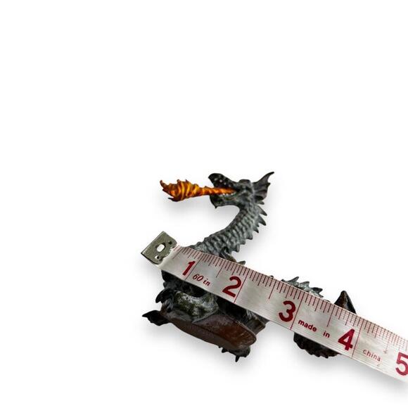 Papo 1999 Gray Fire Breathing Dragon Winged Medieval Fantasy Figure - Picture 6 of 6